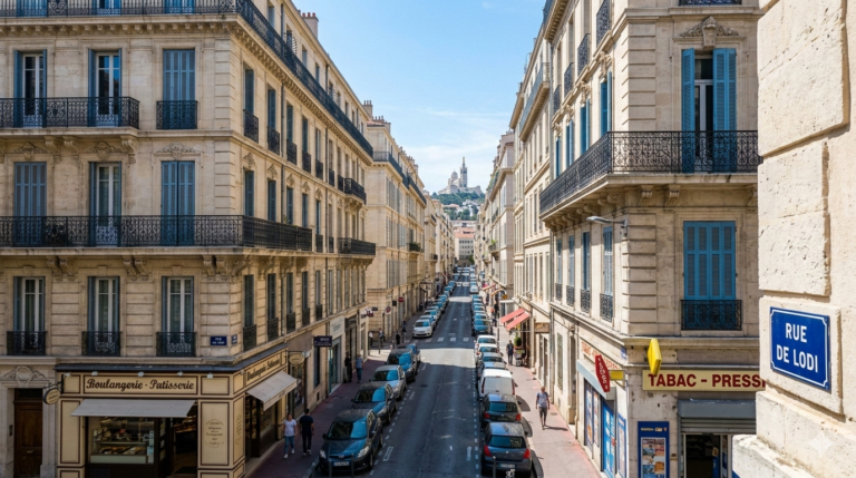 Vue sur la rue de Lodi