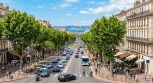 vue aérienne de l'avenue du prado Marseille 13006 / 13008