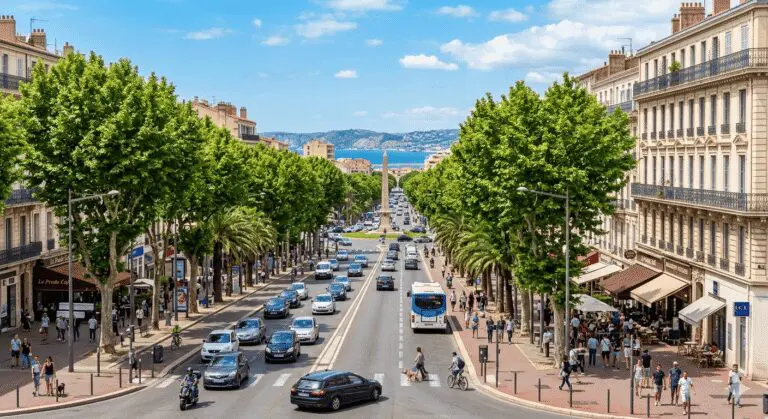 vue aérienne de l'avenue du prado Marseille 13006 / 13008